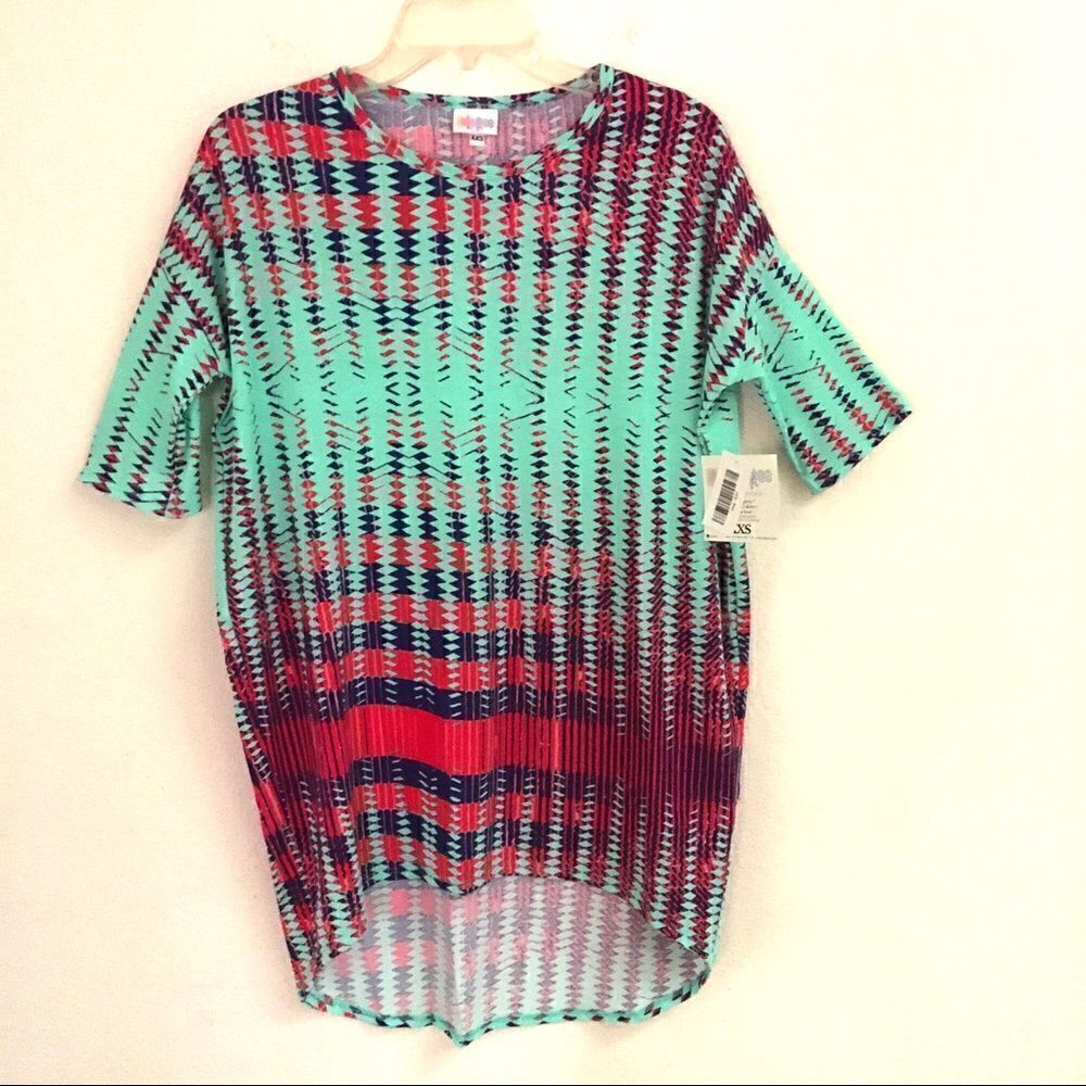LuLaRoe Irma multi colored tunic top XXS‎